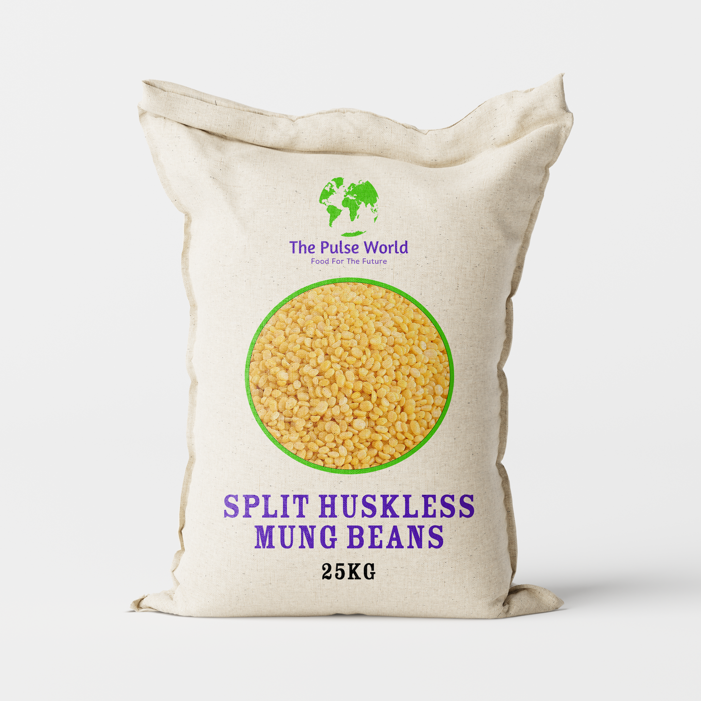 Split Huskless Mung Beans (Mung Dal Yellow Wash) 25Kg